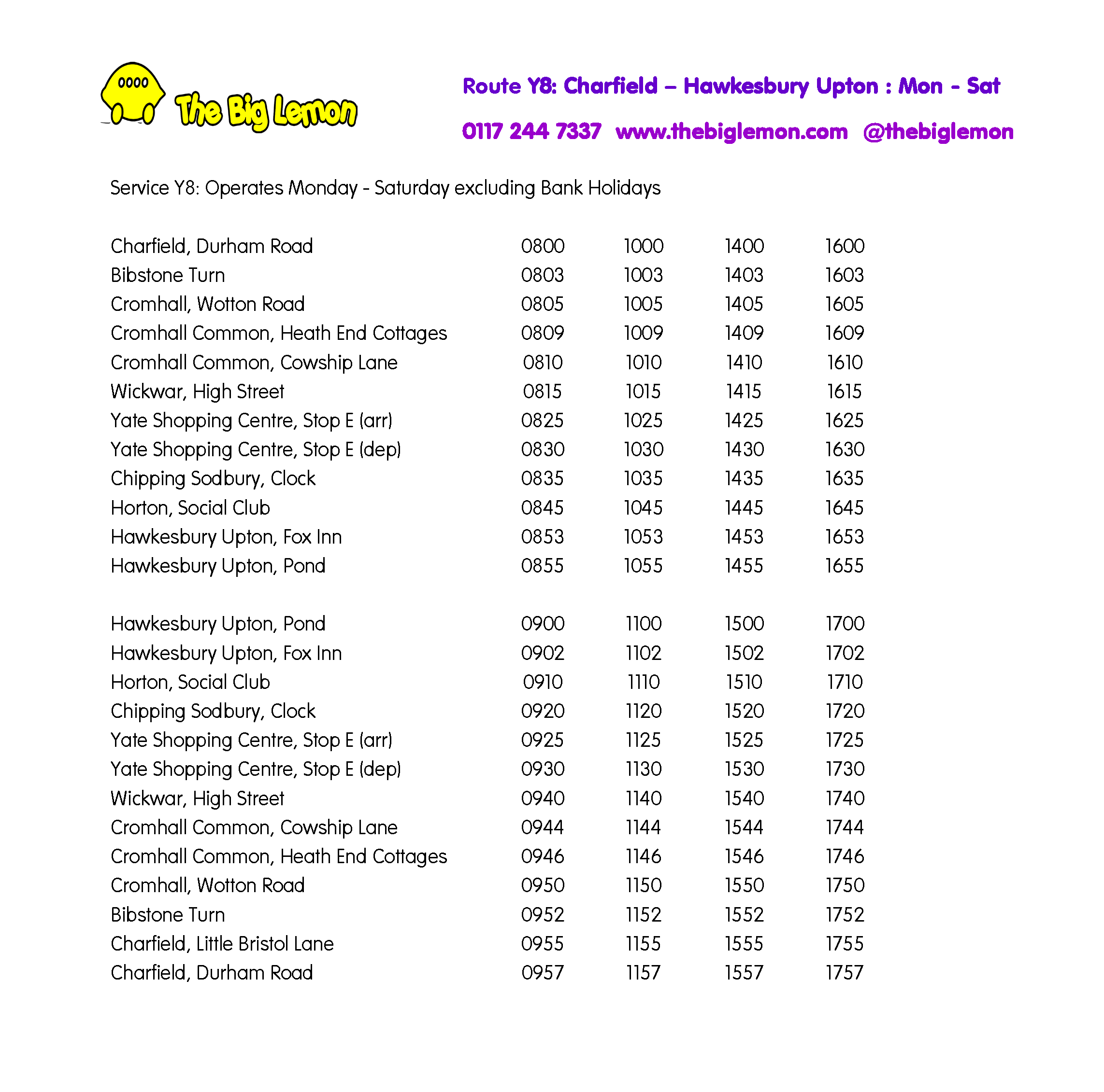 WESTlocal Route Y8 Yate Link The Big Lemon westlocal-route-y8-yate-link-the-big-lemon